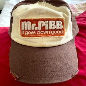Mr. Pibb distressed SnapBack hat